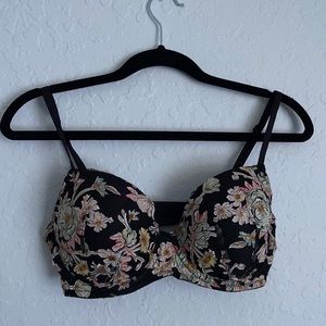 Black Floral Lace 34DD Victorias Secret Bra